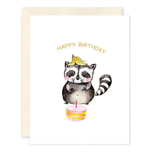 Cute Raccoon Birthday Card