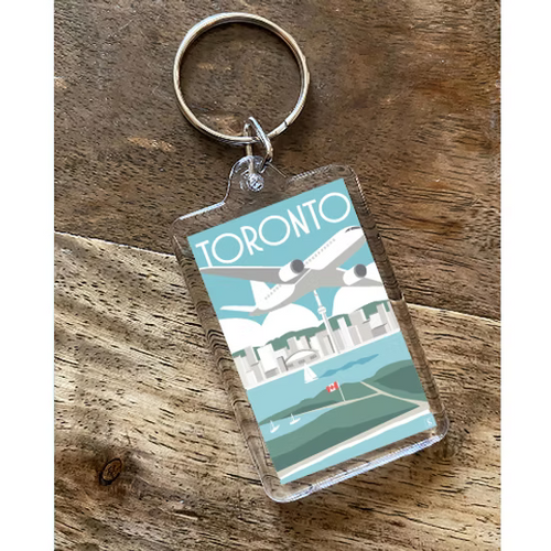 Toronto Skyline/Billy Bishop Airport Keychain