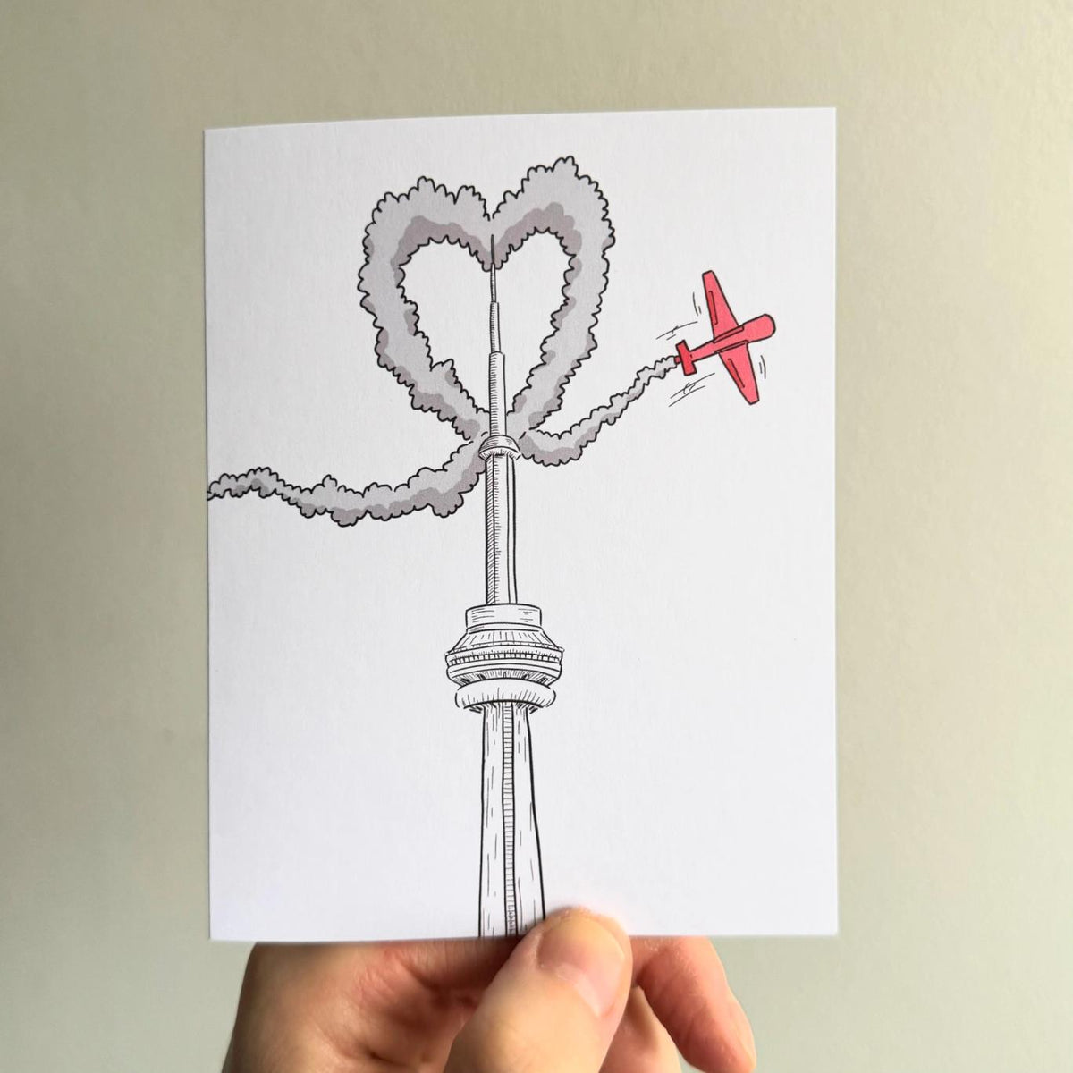 CN Tower Skywriter Greeting Card – Spacing Store: Toronto's City Gift Store