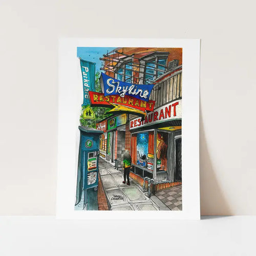 Skyline Restaurant Art Print