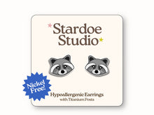 Load image into Gallery viewer, Raccoon Earrings