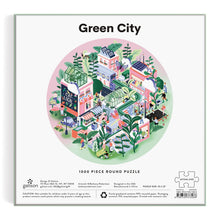 Load image into Gallery viewer, Green City Round Jigsaw Puzzle