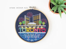 Load image into Gallery viewer, Toronto City Hall and Nathan Phillips Square Cross Stitch Kit (6 inch)