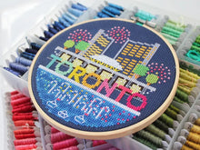 Load image into Gallery viewer, Toronto City Hall and Nathan Phillips Square Cross Stitch Kit (6 inch)