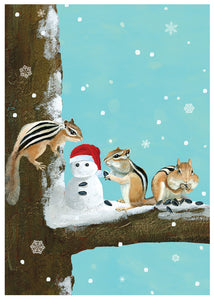 Festive Chipmunks Boxed Set of Holiday Cards