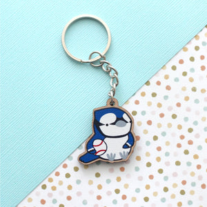 Blue Jay Baseball Keychain