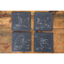 Load image into Gallery viewer, Greatest Raptors Plays Slate Coasters (set of 4)