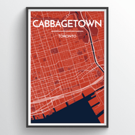 Cabbagetown Neighbourhood Map Print