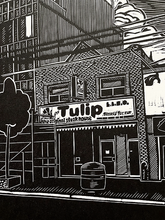 Load image into Gallery viewer, The Tulip Steak House Linocut Print (Limited Edition)