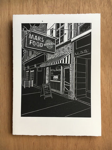 Mars Food Linocut Print (Limited Edition)