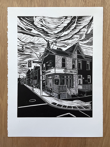 Gale's Snack Bar Linocut Print (Limited Edition)