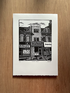 Coach House Restaurant Linocut Print (Limited Edition)