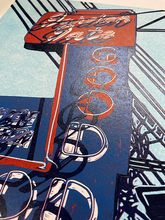 Load image into Gallery viewer, Golden Gate &quot;The Goof&quot; Restaurant Reduction Linocut Print (Limited Edition)