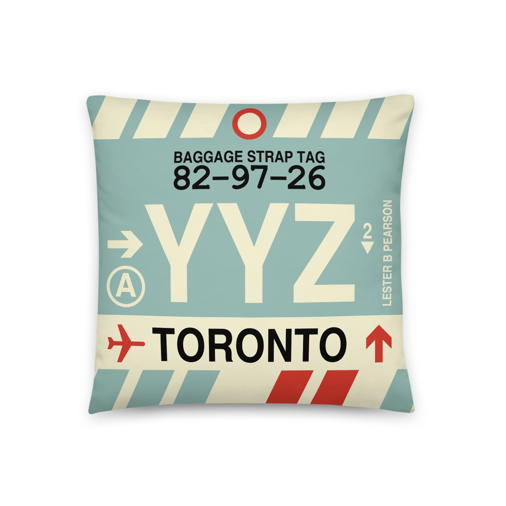 YYZ Pearson Boarding Pass Pillow
