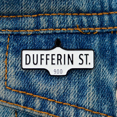 Dufferin Street Sign Lapel Pin