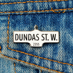 Dundas St W Street Sign Lapel Pin