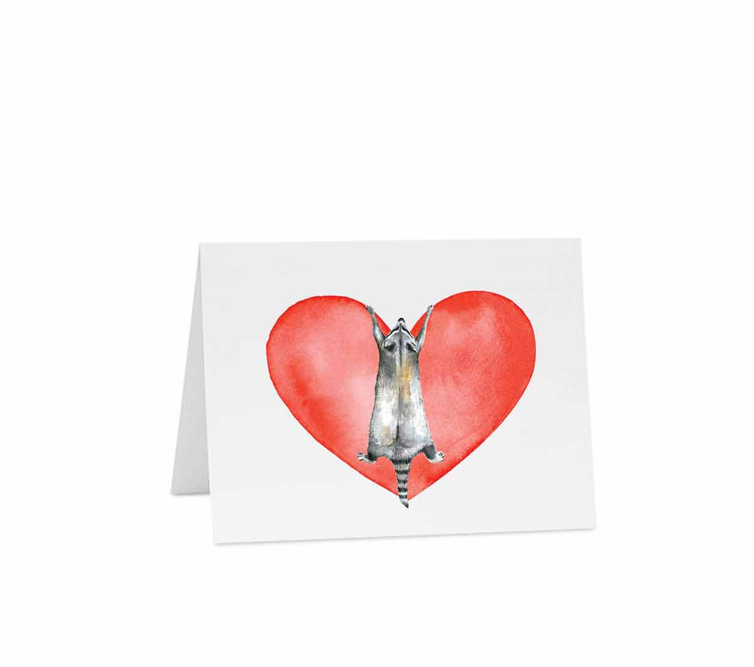 Raccoon Heart Greeting Card