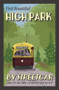 Retro High Park Loop PCC Streetcar Print