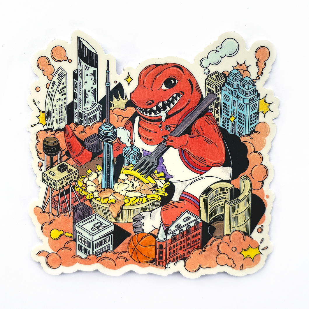 Red Dino (Toronto Raptors) Die-Cut Sticker