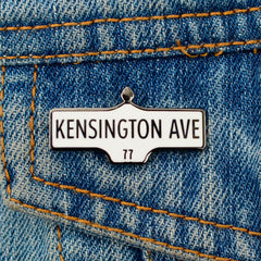 Kensington Street Sign Lapel Pin