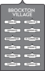 Toronto Street Signs Print: Brockton Village