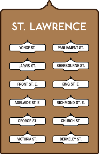 Toronto Street Signs Print: St Lawrence