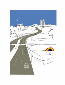 Rainbow Tunnel Print