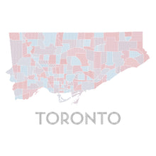 Load image into Gallery viewer, Toronto Neighbourhoods map print
