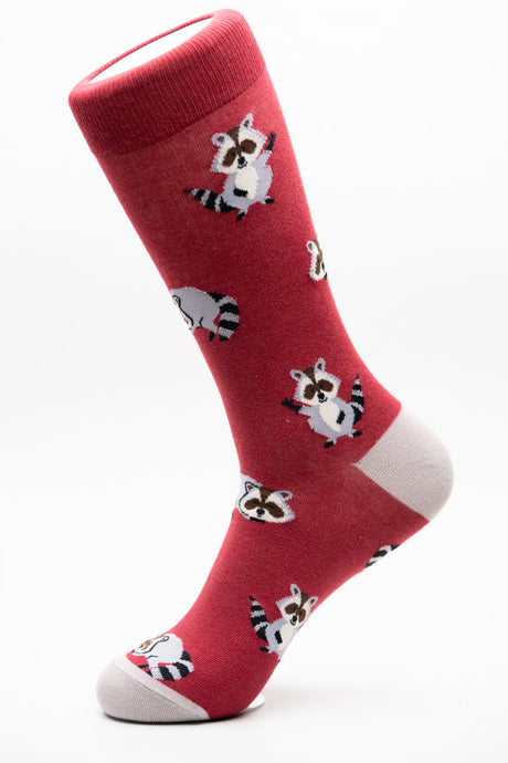 Raccoon Funky Crew Socks