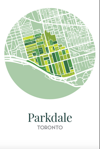 Toronto Neighbourhood Map Print: Parkdale