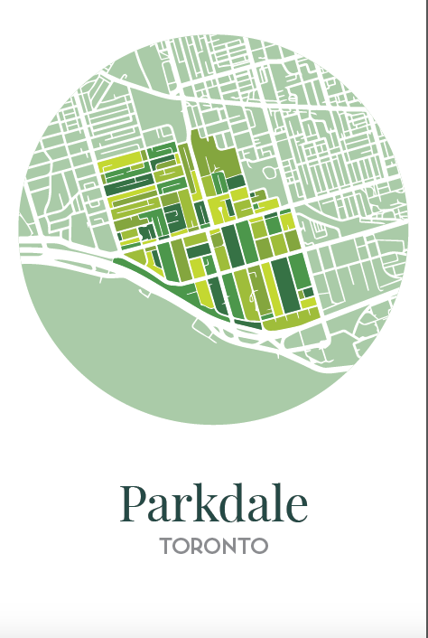 Toronto Neighbourhood Map Print: Parkdale