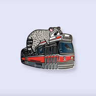 Streetcar Raccoon Enamel Pin