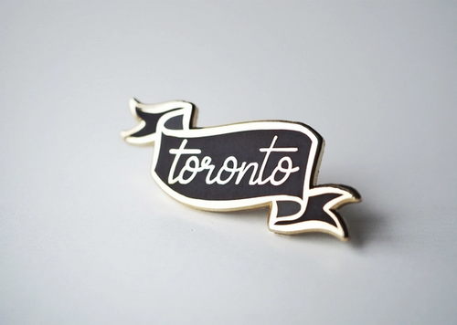 Toronto Banner Enamel Pin (Black)