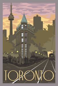 Retro Toronto Flatiron Building Print
