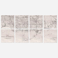 Toronto Map Ceramic Coaster Set