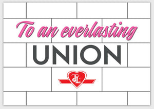 "To an Everlasting Union" Wedding Card