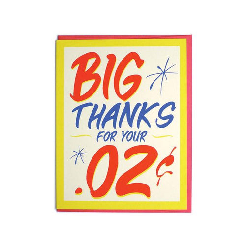 Honest Ed's Style Thank You Card