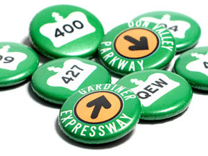 Toronto Highway Buttons Set