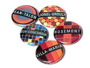 Montreal Metro Buttons/Macarons Entire Set