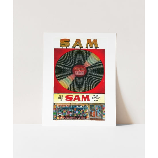 Sam the Record Man Art Print