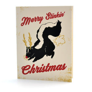 "Merry Stinkin' Christmas" Skunk Greeting Card