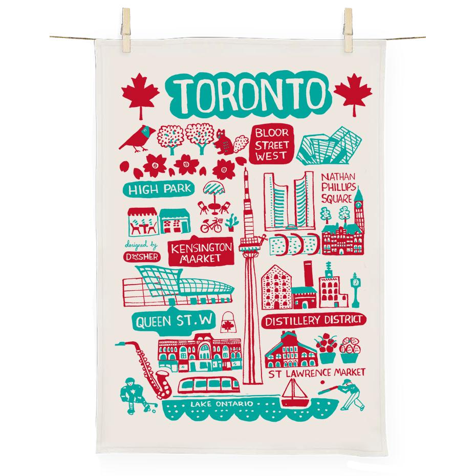 Toronto Illustrated Tea Towel