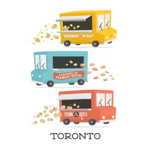 Toronto Food Trucks Greeting Card