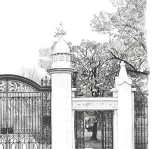 Load image into Gallery viewer, Trinity Bellwoods Park Gates Art Print