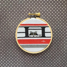 Load image into Gallery viewer, Raccoon in Streetcar Cross Stitch Kit