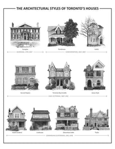 Architectural Styles of Toronto Houses Art Print
