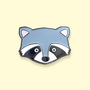 Raccoon Head Enamel Pin