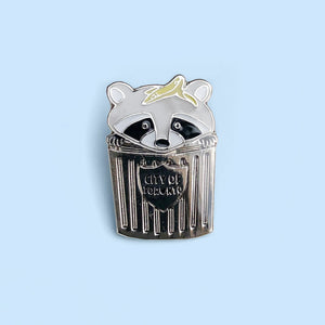 Trash Can Raccoon Enamel Pin