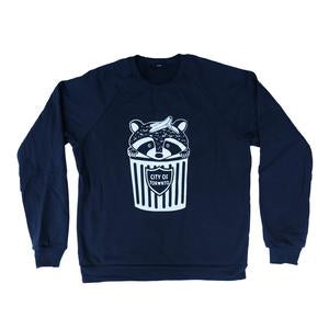 Trash Can Raccoon Crewneck Sweatshirt