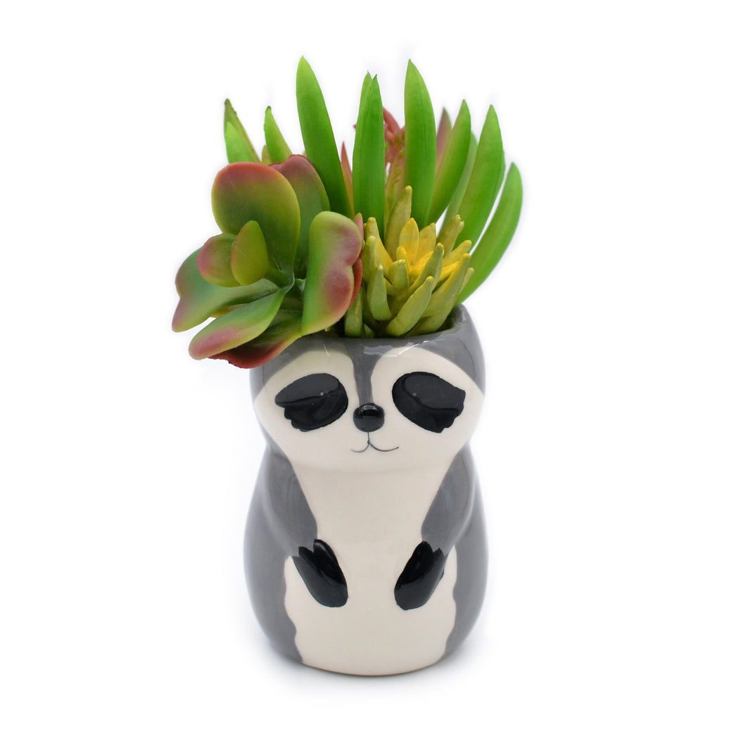Raccoon Ceramic Vase